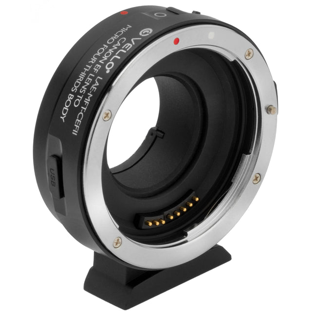 Vello Adaptador de Lente para Canon EF EF-S a Micro Cuatro Tercios con Pie de Trípode y Actualización por USB