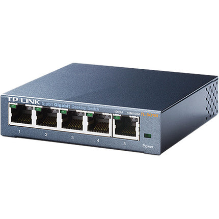 TP-Link TL-SG105 Switch de Escritorio 5 Puertos Gigabit 10/100/1000 Mbps con Adaptador de Energía