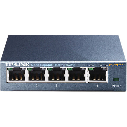 TP-Link TL-SG105 Switch de Escritorio 5 Puertos Gigabit 10/100/1000 Mbps con Adaptador de Energía