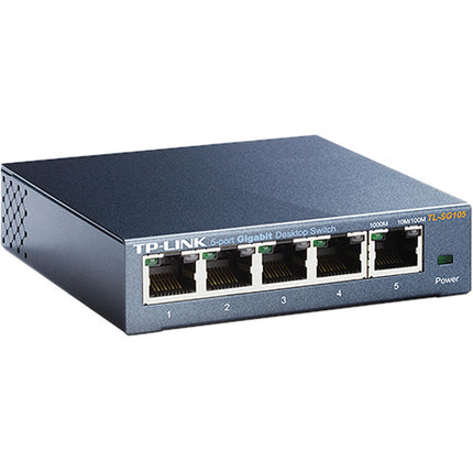 TP-Link TL-SG105 Switch de Escritorio 5 Puertos Gigabit 10/100/1000 Mbps con Adaptador de Energía