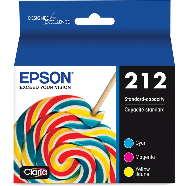 Cartucho de Tinta Color Epson Claria 212 Capacidad Estándar CMY Multipack para XP-4100 WF-2830