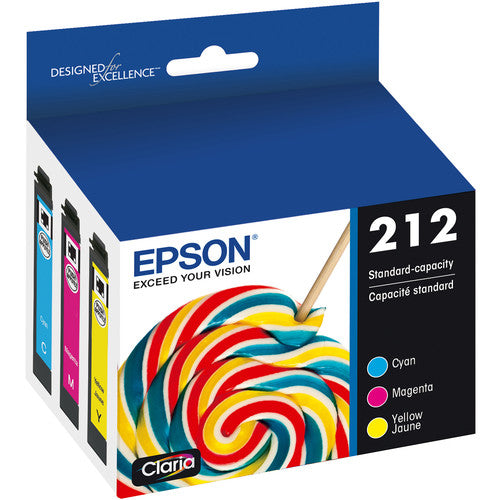 Cartucho de Tinta Color Epson Claria 212 Capacidad Estándar CMY Multipack para XP-4100 WF-2830