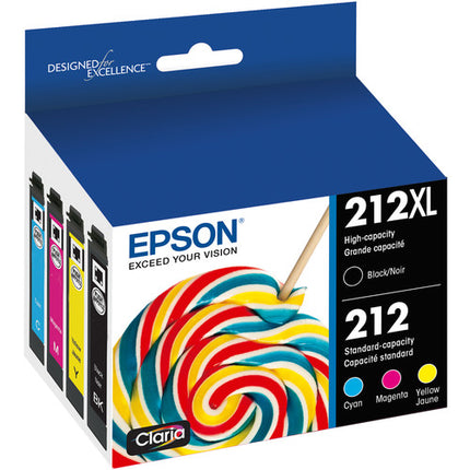 Epson Claria 212 Juego Cartuchos Tinta Color Capacidad Estándar Negro Alta XP-4100 XP-4105 WF-2830 WF-2850