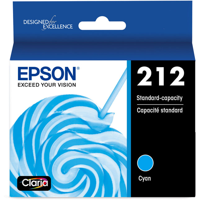 Cartucho de Tinta Cyan Epson Claria 212 Capacidad Estándar para Impresoras XP y WF