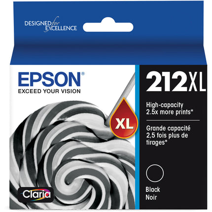 Cartucho de Tinta Negra Epson Claria 212XL Alta Capacidad para Impresoras XP-4100 y WF-2830