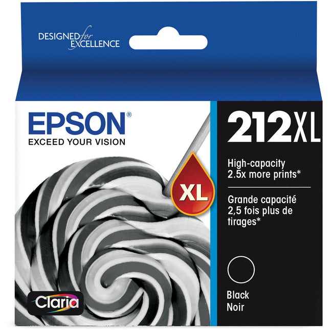 Cartucho de Tinta Negra Epson Claria 212XL Alta Capacidad para Impresoras XP-4100 y WF-2830