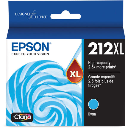 Epson Claria 212XL Cartucho de Tinta Cyan Alta Capacidad para XP-4100 XP-4105 WF-2830 WF-2850