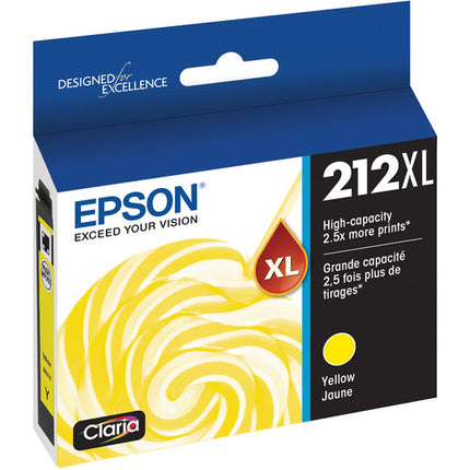 Cartucho de tinta amarillo Epson Claria 212XL alta capacidad para impresoras XP-4100 XP-4105 WF-2830 WF-2850