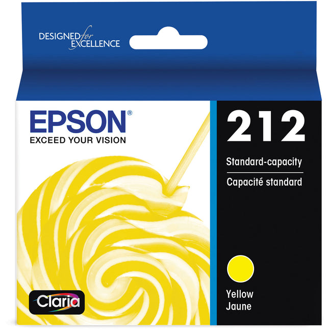Cartucho de tinta amarilla Epson Claria 212 capacidad estándar para impresora XP-4100 XP-4105 WF-2830 WF-2850
