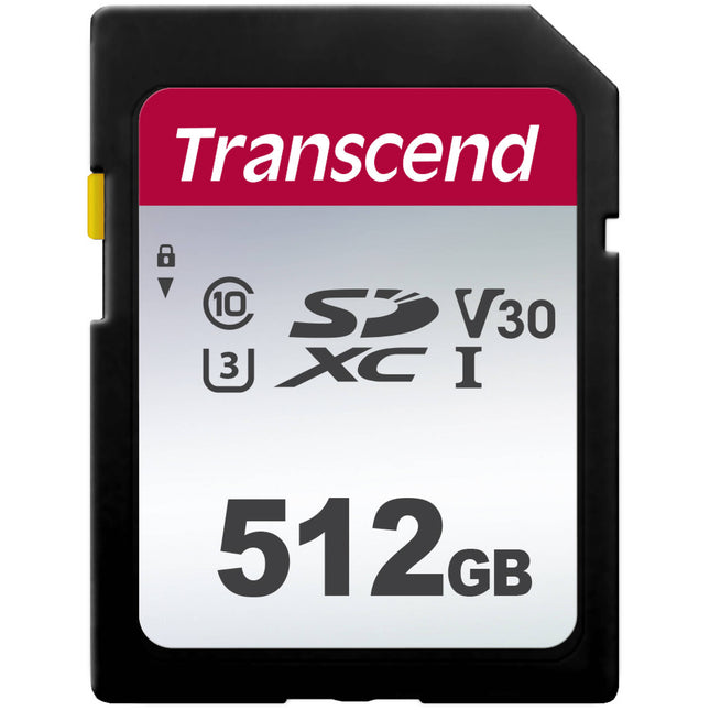 Transcend 512GB Tarjeta de Memoria SDXC UHS-I 100MB/s 55MB/s V30 Class 10