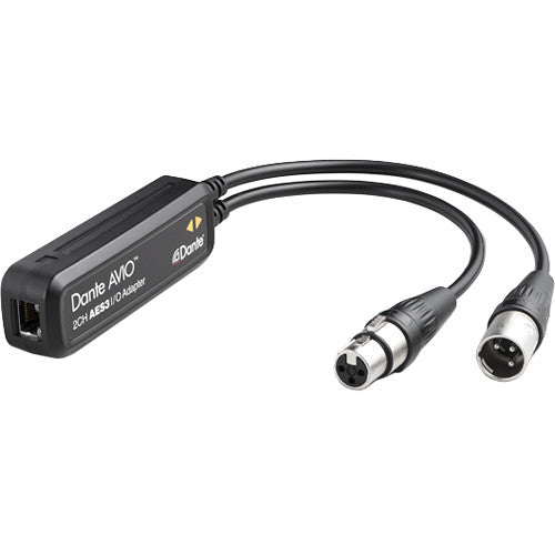 Audinate Dante AVIO Adaptador 2x2 AES3/EBU Soporte PoE 96 kHz
