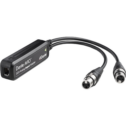 Audinate Dante AVIO Adaptador de Entrada Analógica 2 Canales 24-Bit 96kHz