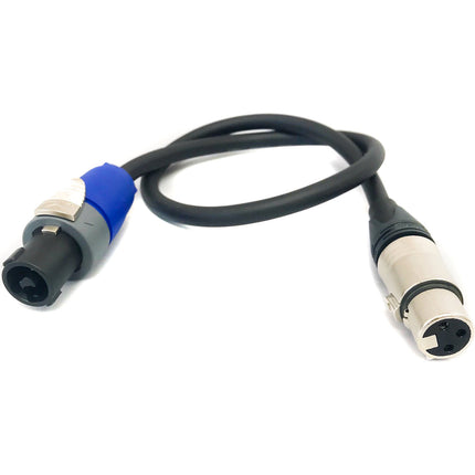 BlockBattery Cable de alimentación speakON a XLR hembra 3 pines 1.2 m Neutrik NL2FX