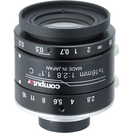 Computar Objetivo C-Mount 16mm f2.8 para Cámaras 12MP Distancia 30mm
