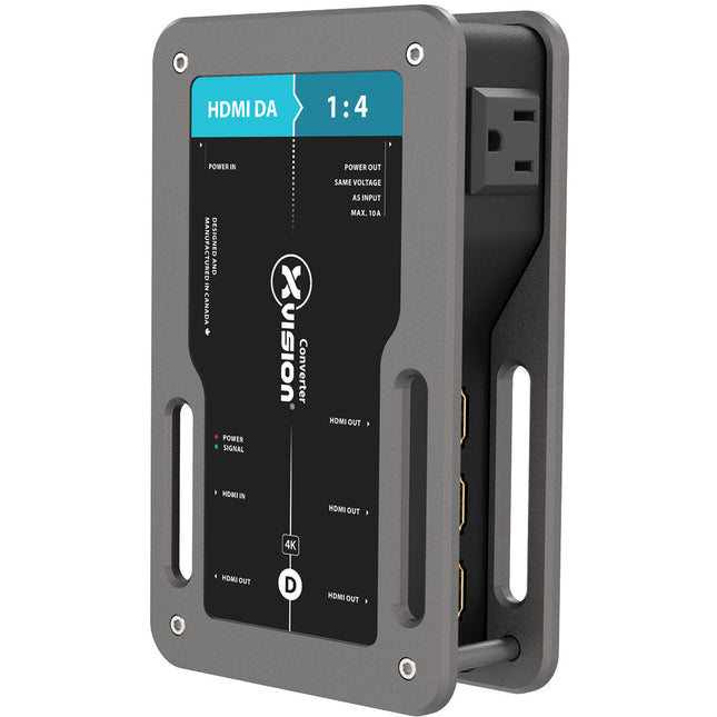 Theatrixx Technologies Amplificador HDMI 1 a 4 Salidas 4K HDR Con Conector powerCON