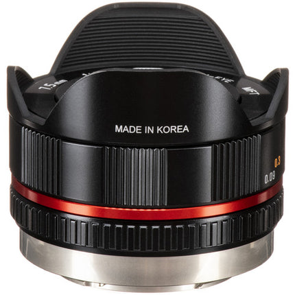 Samyang 7.5mm f/3.5 UMC Ojo de Pez para Micro Cuatro Tercios 180º Negro