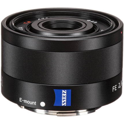 Sony Sonnar T* FE 35mm f/2.8 ZA lente E-mount full frame f/2.8 f/22 con foco interno y distancia mínima 35cm