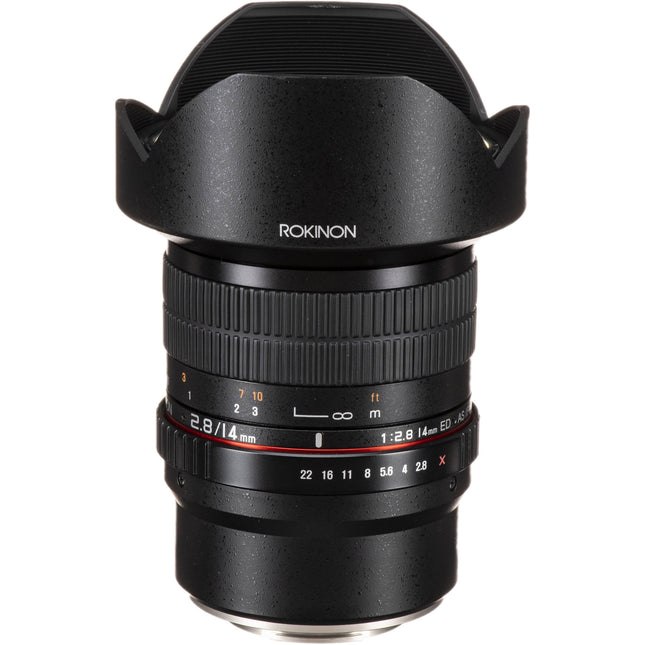 Rokinon 14mm f/2.8 ED AS IF UMC Objetivo para Fujifilm X Montura 21mm 11" enfoque mínimo