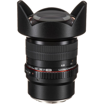 Rokinon 14mm f/2.8 ED AS IF UMC Objetivo para Fujifilm X Montura 21mm 11" enfoque mínimo