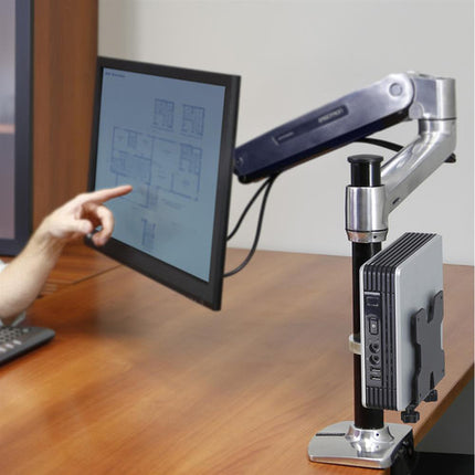 Ergotron Thin Client Mount Soporte Ajustable para Mac mini VESA 75x75 100x100 mm Negro