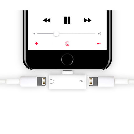 Aluratek Adaptador Dual Lightning para iPhone iPad con Carga y Audio