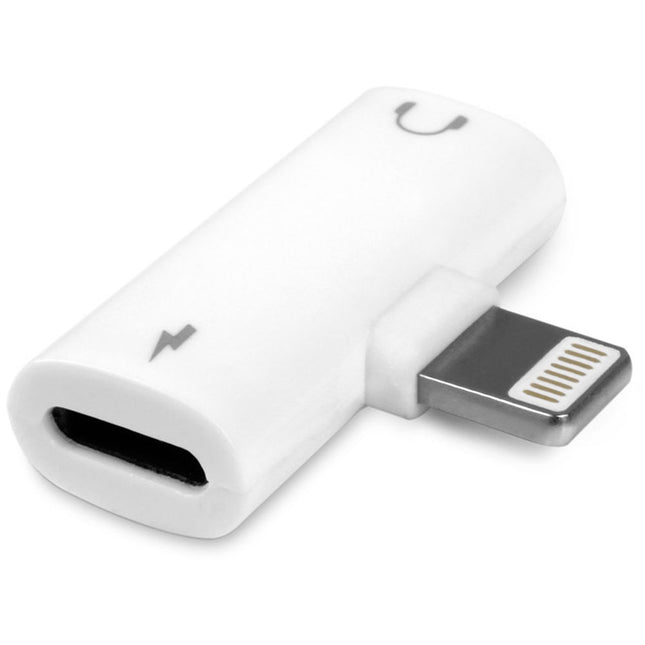Aluratek Adaptador Dual Lightning para iPhone iPad con Carga y Audio