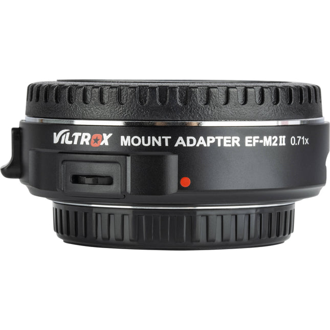Viltrox EF-M2 II Adaptador de Montura Canon EF a Micro Cuatro Tercios con Reductor Focal 0.71x y Pie de Trípode