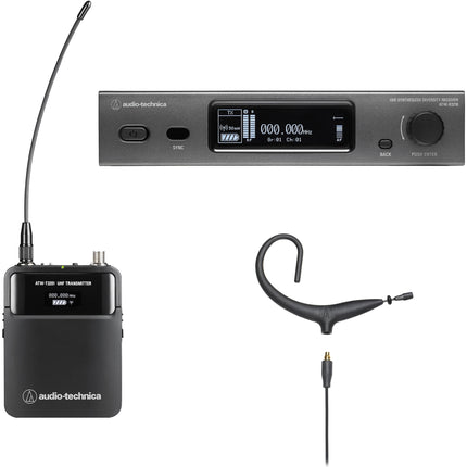 Audio-Technica ATW-3211/893x Sistema de Micrófono Inalámbrico Omni MicroEarset 9.5h Batería 330ft Alcance