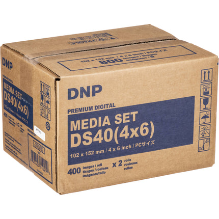 DNP Pack de impresión para impresora DS40 Papel 800 fotos 2 rollos