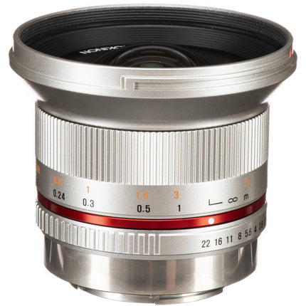 Rokinon 12mm f 2 0 NCS CS Lente para Fujifilm X Montura APS C Plata
