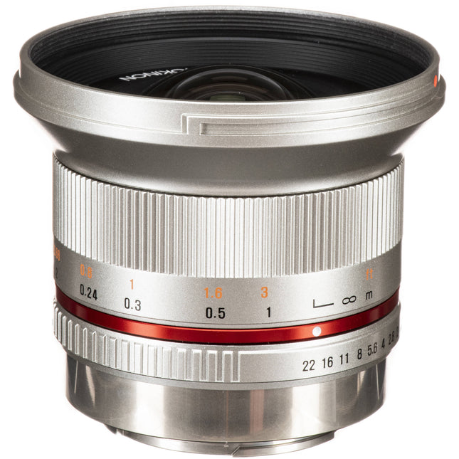 Rokinon 12mm f 2 0 NCS CS Lente para Fujifilm X Montura APS C Plata