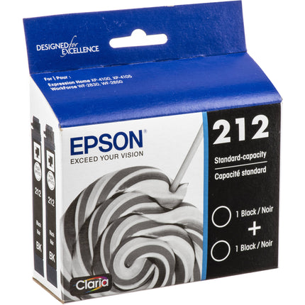 Cartuchos de Tinta Negra Epson Claria 212 2-Pack para Impresoras XP-4100 WF-2850
