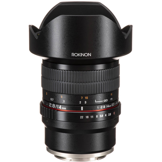 Rokinon 14mm f/2.8 ED AS IF UMC objetivo para Sony E-Mount con enfoque manual y lente esférica