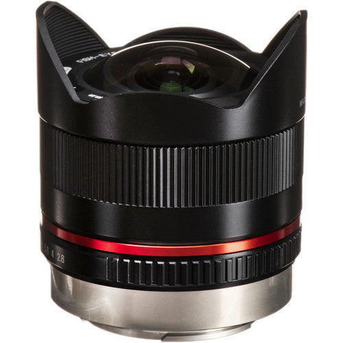 Rokinon 8mm f2.8 UMC Fisheye II Lente X-Mount APS-C 180° Vista