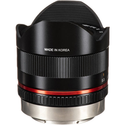 Rokinon 8mm f2.8 UMC Fisheye II Lente X-Mount APS-C 180° Vista