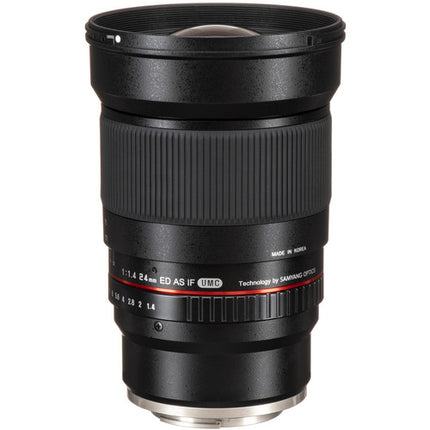 Rokinon 24mm f1.4 ED AS IF UMC objetivo para Sony E Montura con apertura f1.4 y funda incluida