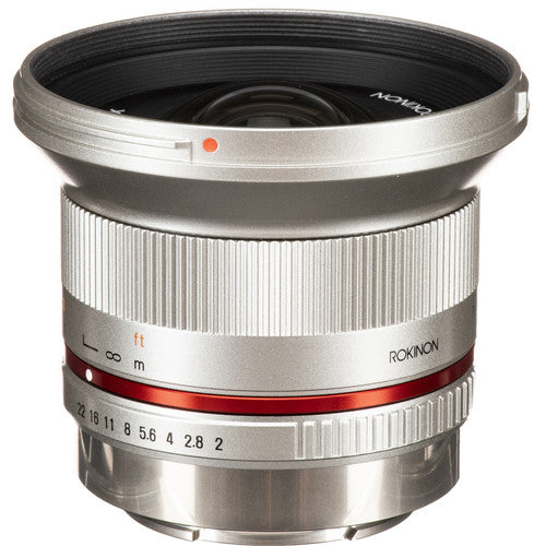 Rokinon 12mm f 2 0 NCS CS Lente para Fujifilm X Montura APS C Plata