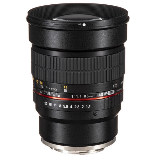 Rokinon 85mm f/1.4 AS IF UMC Lente para Sony E Mount Full Frame APS-C manual