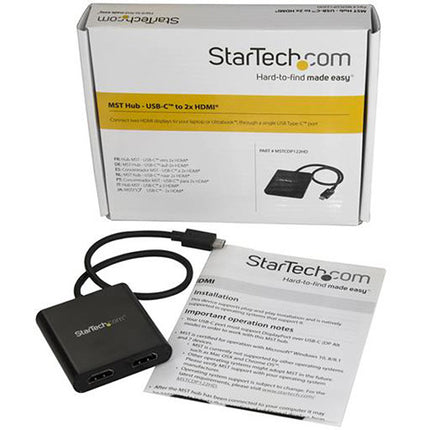 StarTech Hub USB Type-C a HDMI 2 Puertos 4K UHD 30Hz MST