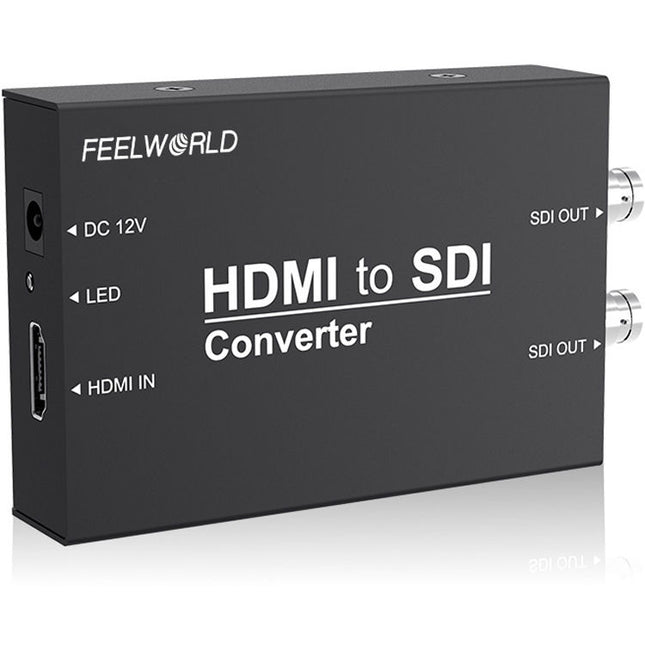 FeelWorld Convertidor HDMI a SDI Carcasa negra 1080p60 Dual 3G HD SD SDI