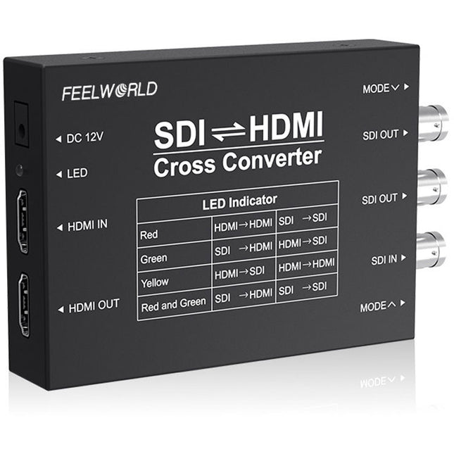 FeelWorld Seetec Convertidor Cruzado SDI HDMI con 3G-SDI y Placa Batería