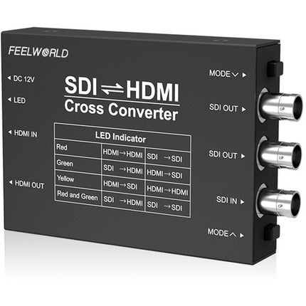 FeelWorld Seetec Convertidor Cruzado SDI HDMI con 3G-SDI y Placa Batería