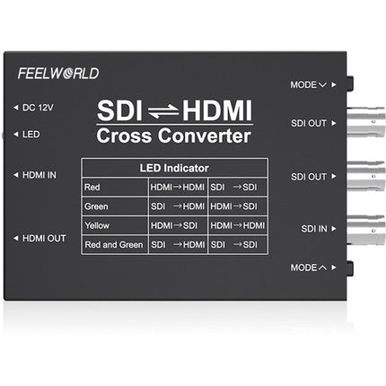 FeelWorld Seetec Convertidor Cruzado SDI HDMI con 3G-SDI y Placa Batería
