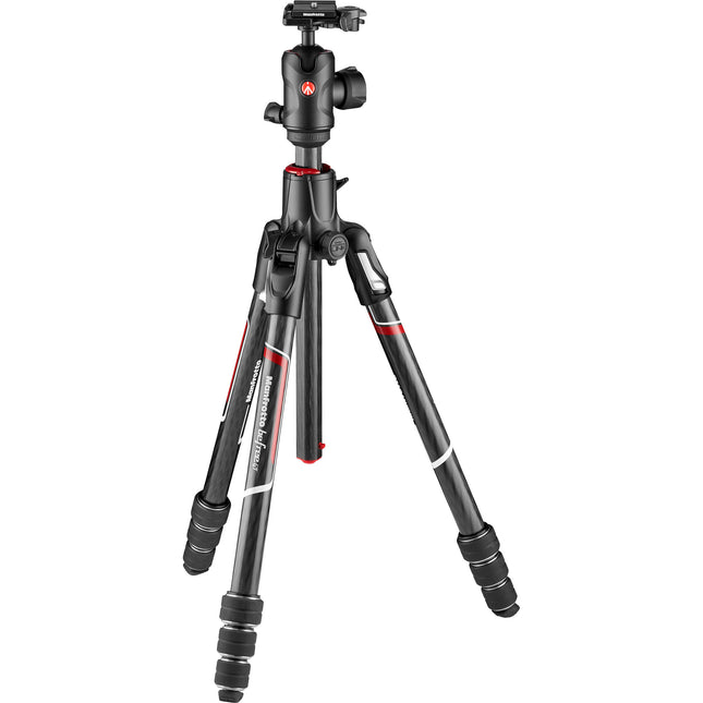 Manfrotto Befree GT XPRO trípode de viaje fibra carbono 64.6 in 26.5 lb carga