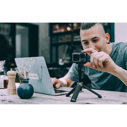 PGYTECH Mini Trípode Extensible para Cámaras de Acción 15.7" con Adaptador 3-Prong