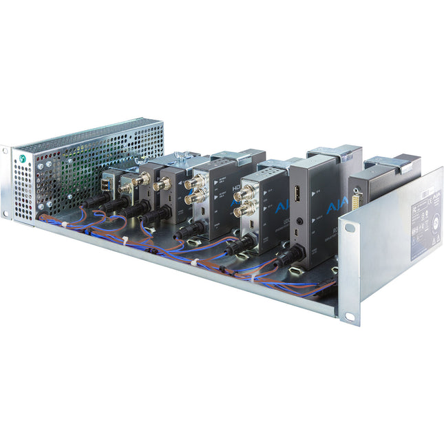 AJA DRM-R2 Rack para Mini Convertidores 2 RU Soporta 12 Unidades Fuente Universal