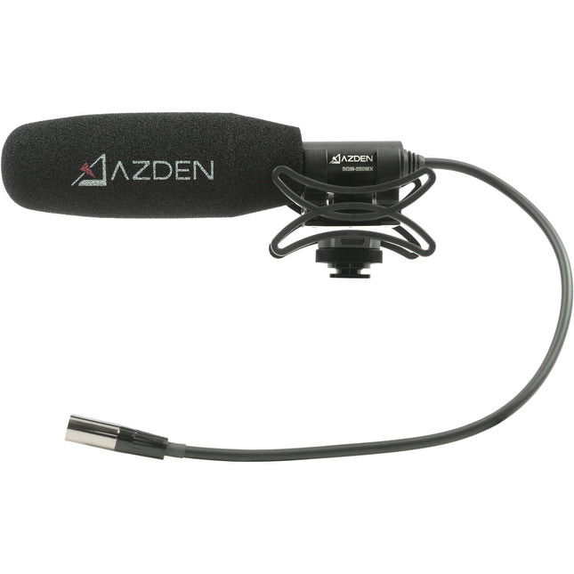 Azden SGM-250MX Micrófono Shotgun Mini-XLR con Cable 33cm y Shockmount