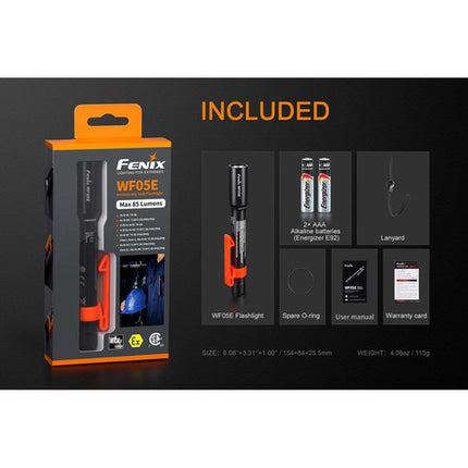 Fenix Linterna WF05E Intrínsecamente Segura 85 Lúmenes IP68 Sumergible