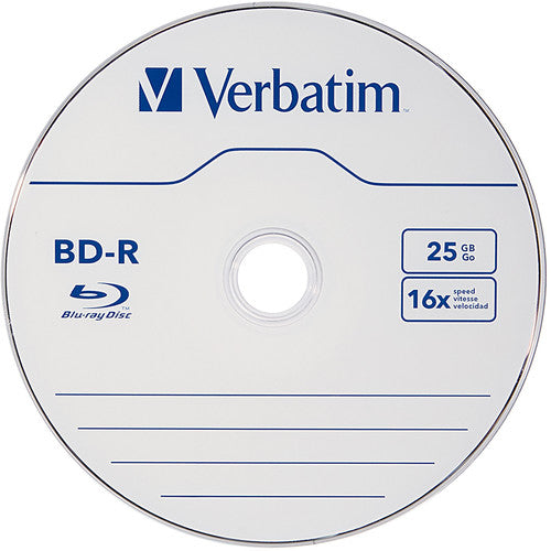 Verbatim BD-R Blu-ray 25GB 16x Discos 50 Unidades con Capa Protectora