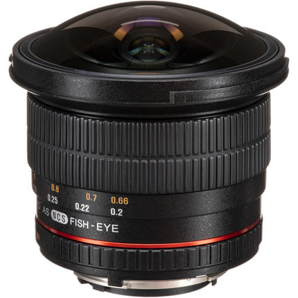 Samyang 12mm f/2.8 ED AS NCS Fisheye para Nikon F Montura con AE Chip y Parasol removible